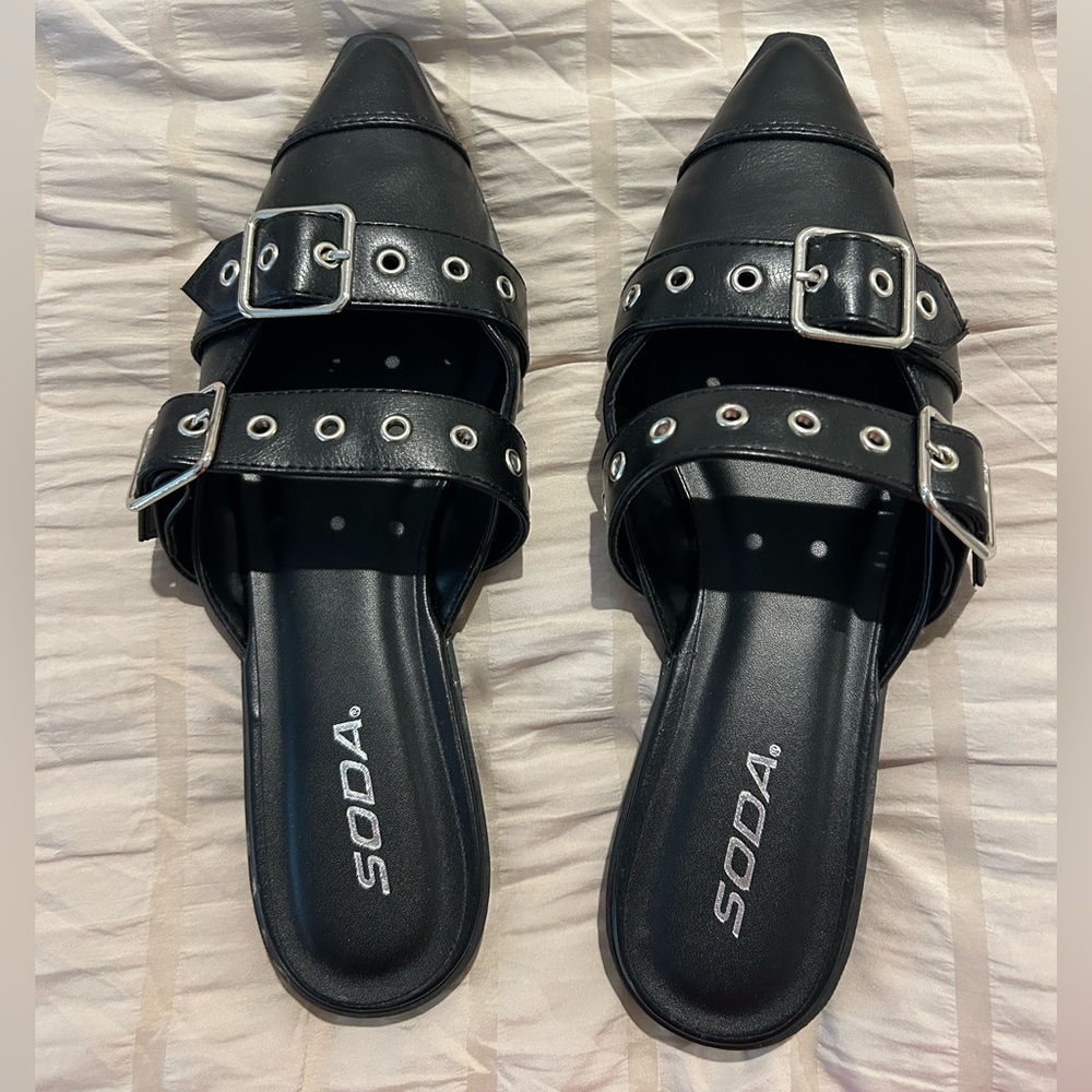 Women’s black mules
